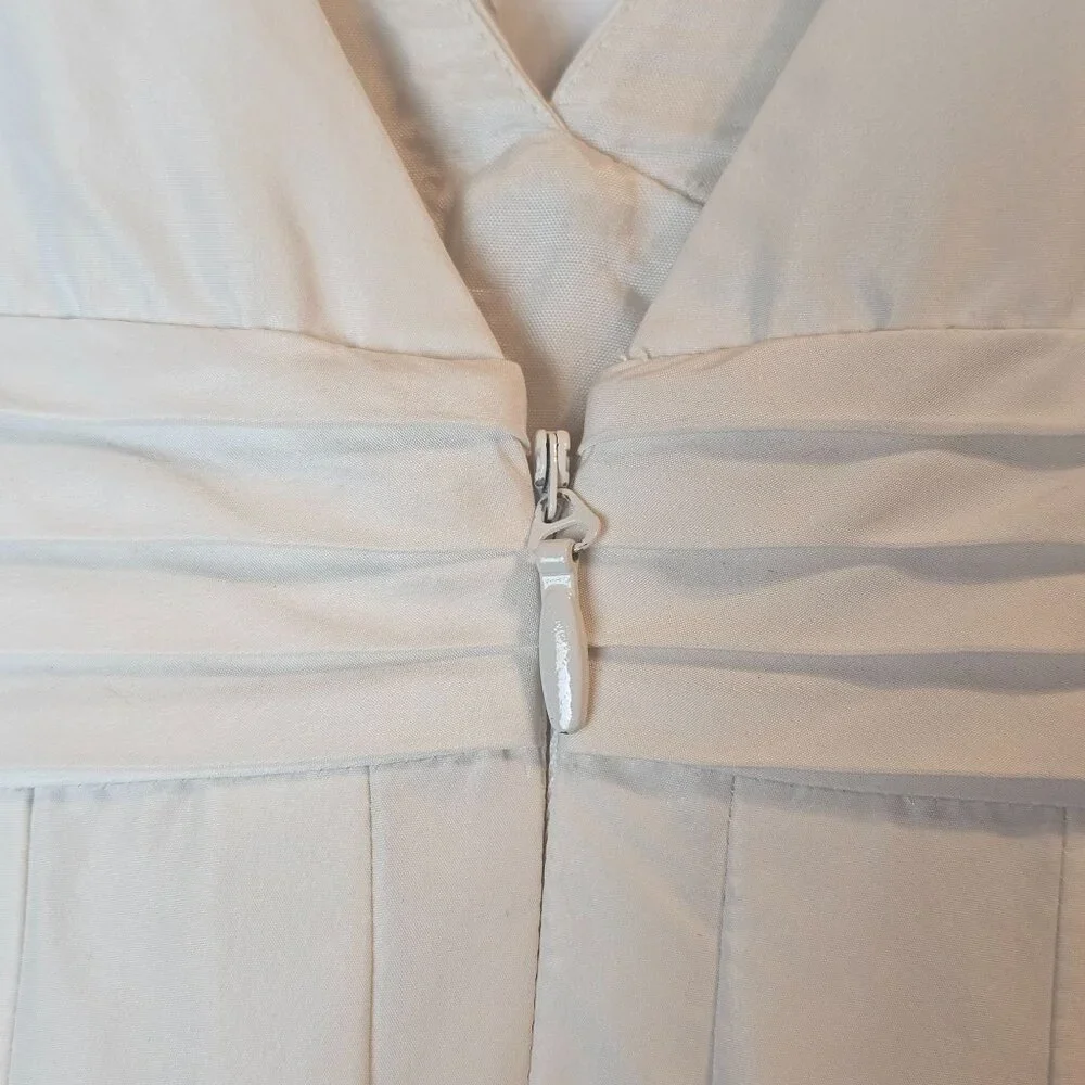 BCBGMaxazria 2009 Taylor Swift Off White-Beige Corozo VVV6D633 Lined Mini Dress - Picture 10 of 12